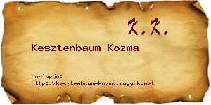 Kesztenbaum Kozma névjegykártya